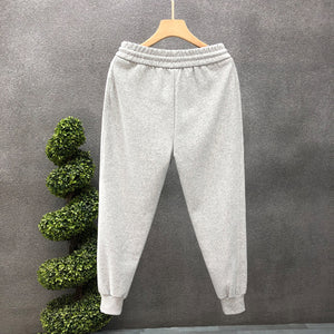 Slim-fit Knitted Cotton Track Pants