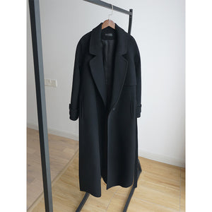 Black Woolen Loose Coat