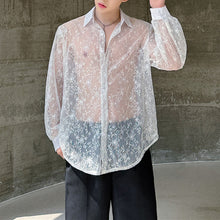 Load image into Gallery viewer, Casual See-through Jacquard Shirt
