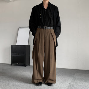 Vintage Pleated Wide Leg Pants