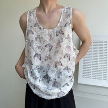 Load image into Gallery viewer, Butterfly Print Hollow Loose Vest
