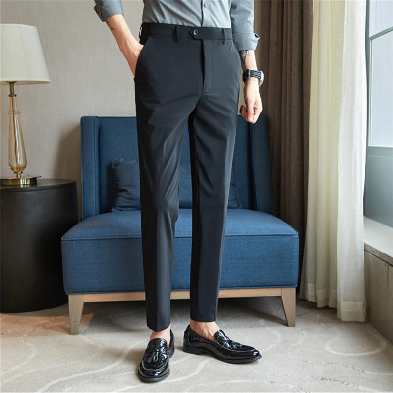 Casual Pants Thin Striped Slim Fit Trousers