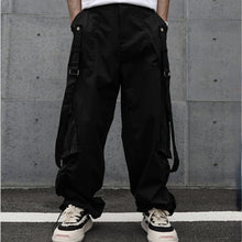 Load image into Gallery viewer, Street Ribbon Decorated Straight Trousers
