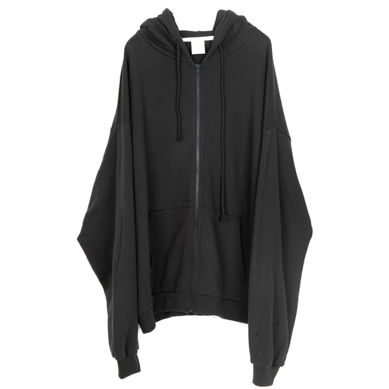 Hooded Loose Zip-Up Cardigan Jacket