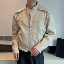 Load image into Gallery viewer, Stand Collar Zip Hem Elastic Jacket
