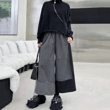 Load image into Gallery viewer, Contrast Color Casual Wide-leg Striped Straight Pants
