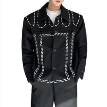 Load image into Gallery viewer, Line Embroidered Lapel Jacket
