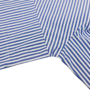 Splicing Oxford Blue Striped Shirt