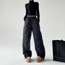 Load image into Gallery viewer, Padded Straight Loose Warm Cotton Trousers
