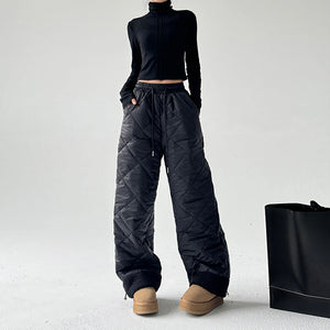 Padded Straight Loose Warm Cotton Trousers