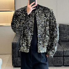 Load image into Gallery viewer, Sequined Collarless Cropped Jacket
