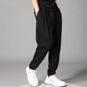 Drape Loose-fitting Harem Pants