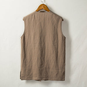 Loose Linen Casual Vest