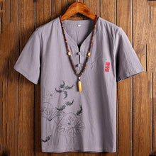 Load image into Gallery viewer, T-shirt Linen Cotton Two-piece Suit
