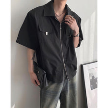 Load image into Gallery viewer, Cropped Shoulder Pads Short Sleeve Cargo Shirts
