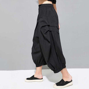 Black Loose Relaxed Bloomers