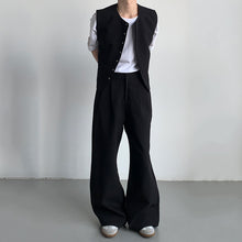 Load image into Gallery viewer, Simple Vest Wide-leg Pants Suit
