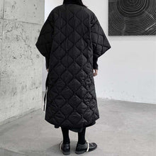 Load image into Gallery viewer, Loose Lace-up Vintage Rhombus Coat
