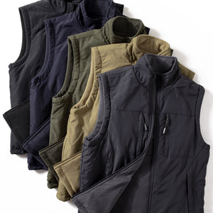 Double-sided Cotton Plus Velvet Thick Warm Stand Collar Vest