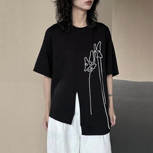 Load image into Gallery viewer, Irregular Round Neck Line T-shirt
