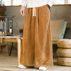 Thickened Corduroy Wide-leg Straight Pants