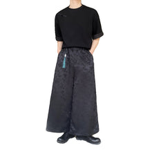 Load image into Gallery viewer, Jacquard Wide-Leg Fringed Trousers
