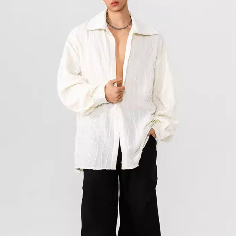 Lapel Drape Casual Shirt