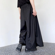 Load image into Gallery viewer, Double Layer Floral Panel Pleated Wide Leg Pants
