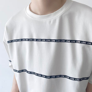 Webbing Crew Neck Short Sleeve T-Shirt