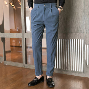 Corduroy Slim Casual Trousers