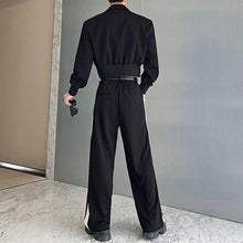 Load image into Gallery viewer, Casual Short Suit Jacket Wide Leg Pants Set
