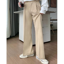 Load image into Gallery viewer, Diagonal Waist Tie Straight Suit Pants
