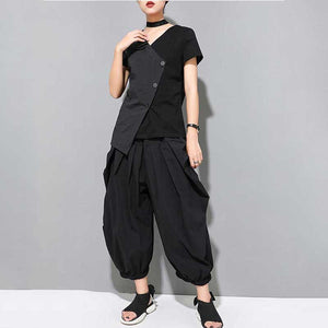 Black Loose Relaxed Bloomers