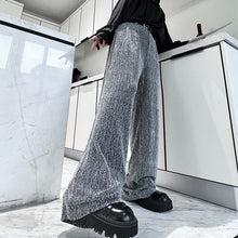 Load image into Gallery viewer, Rhinestone Floor-Mopping Straight-Leg Pants
