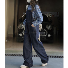 Load image into Gallery viewer, Adjustable Loose Denim Wide-leg Overalls
