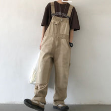 Load image into Gallery viewer, Retro Workwear Colorblock Denim Overalls
