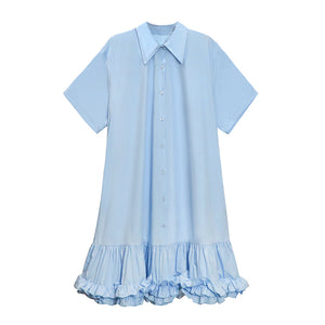 Ruffled Mid-length Dress