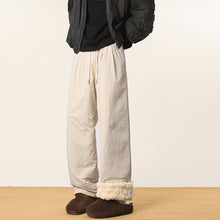 Load image into Gallery viewer, Thick Lining Straight Cotton Pants
