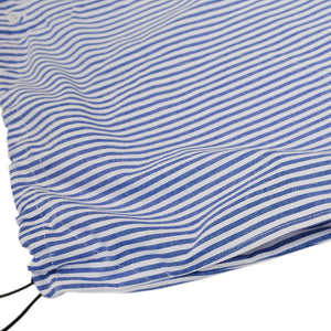 Splicing Oxford Blue Striped Shirt