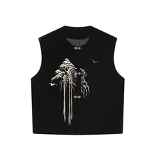 Load image into Gallery viewer, Velvet Embroidered Landscape Tassel Vest
