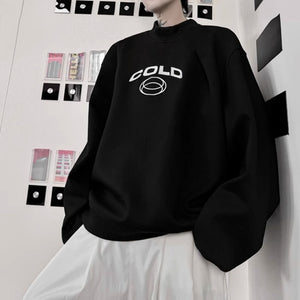 Letter Pattern Embroidered Long-sleeved Sweatshirt