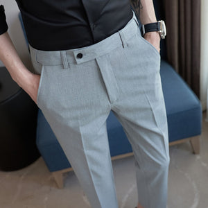 Invisible Elastic Waist Casual Trousers