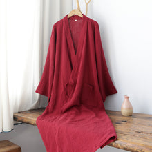 Load image into Gallery viewer, Cotton Double Layer Gauze Long Home Zen Clothes
