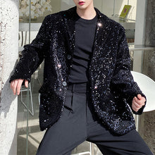 Load image into Gallery viewer, Single Breasted Sequined Blazer
