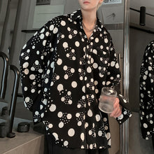 Load image into Gallery viewer, Printed Polka Dot Loose Long Sleeve Shirt
