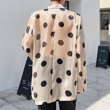 Load image into Gallery viewer, Sheer mesh polka-dot loose blazer
