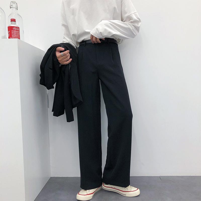 Drape Loose Straight Leg Casual Pants