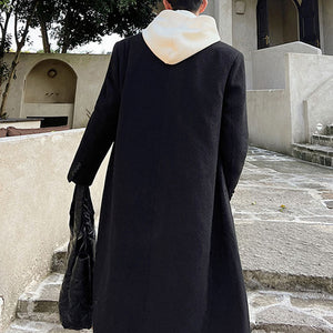 Mid Length Over The Knee Loose  Coat