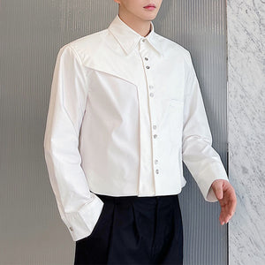 Three-dimensional Cut Long-sleeved Shirt