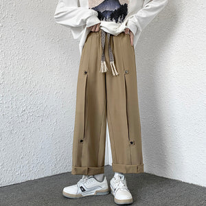 Drawstring Elastic Waist Wide Leg Lounge Pants